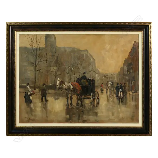 20thC European School, Untitled (European street scene),