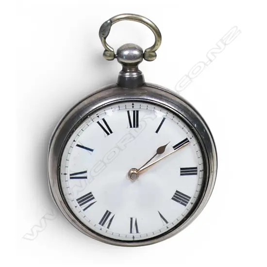 A George IV Robert Belfredge of London pair cased silver pocket watch,