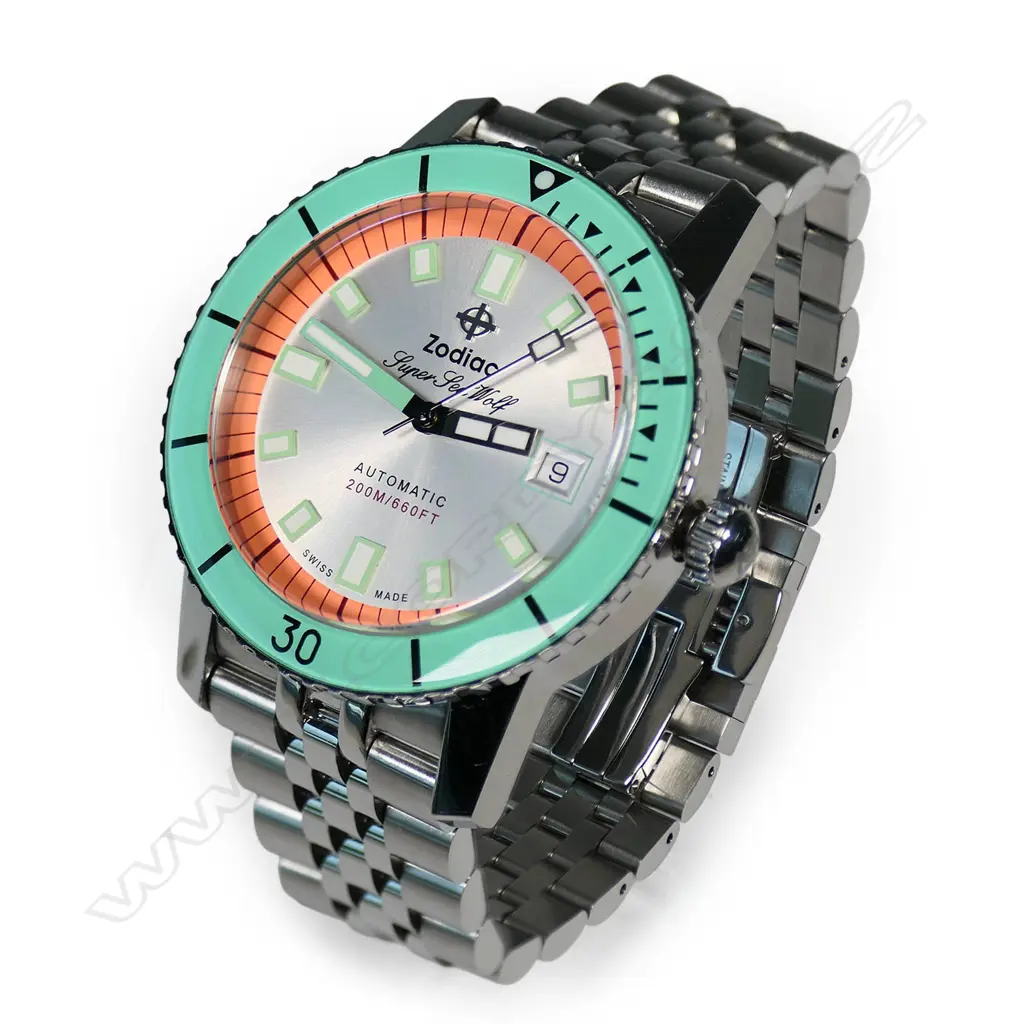 A Zodiac Super Sea Wolf Compression Diver 'Watermelon' gent's wristwatch, Image 1++