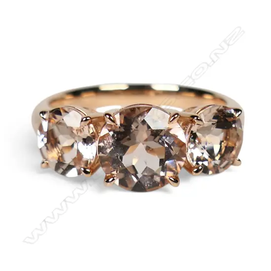 An 18ct rose gold and morganite ring,