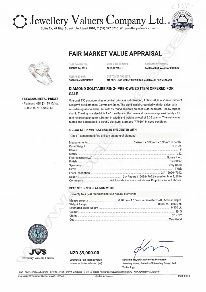 A platinum and diamond dress ring, Image 1++