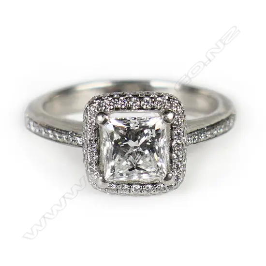 A platinum and diamond dress ring,