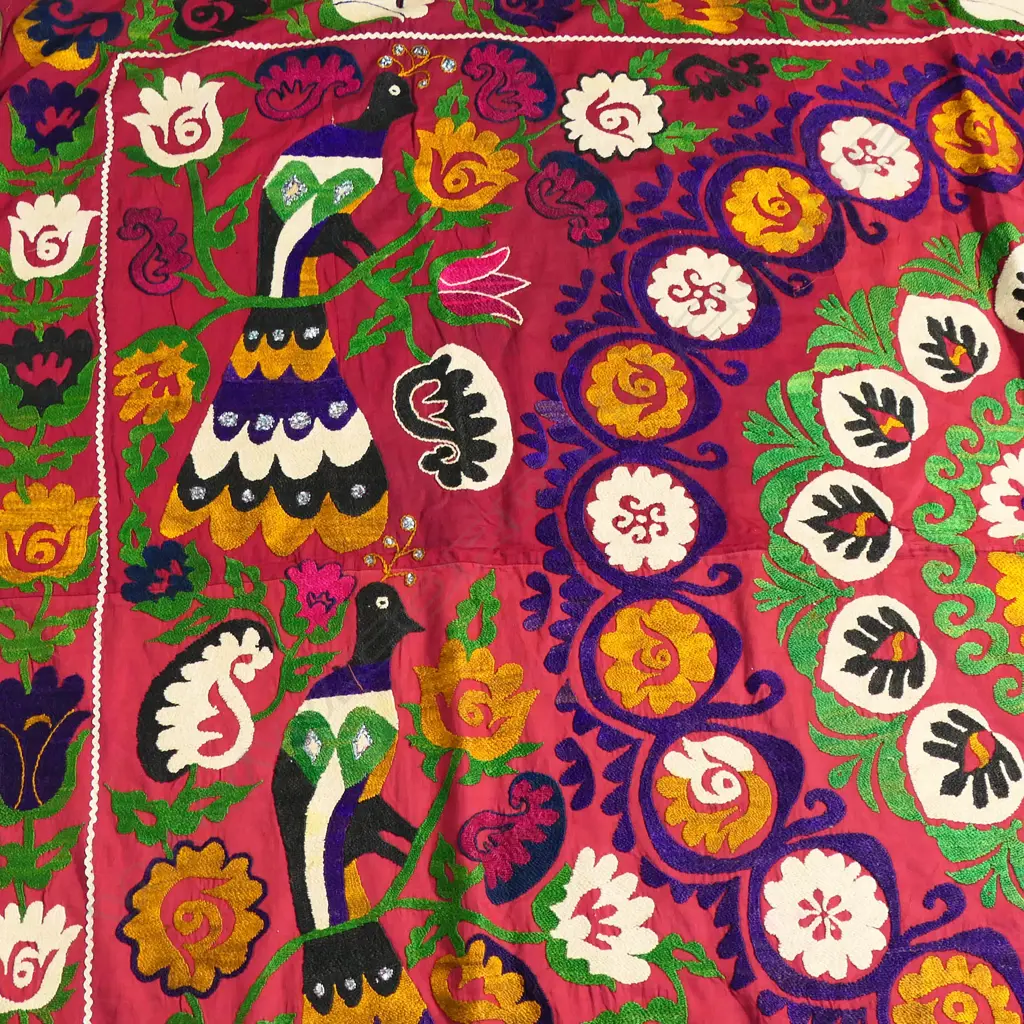 A rare embroidered Suzani panel, Image 1++