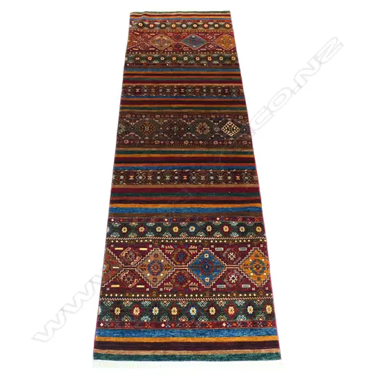 A hand-knotted Khurjen runner,