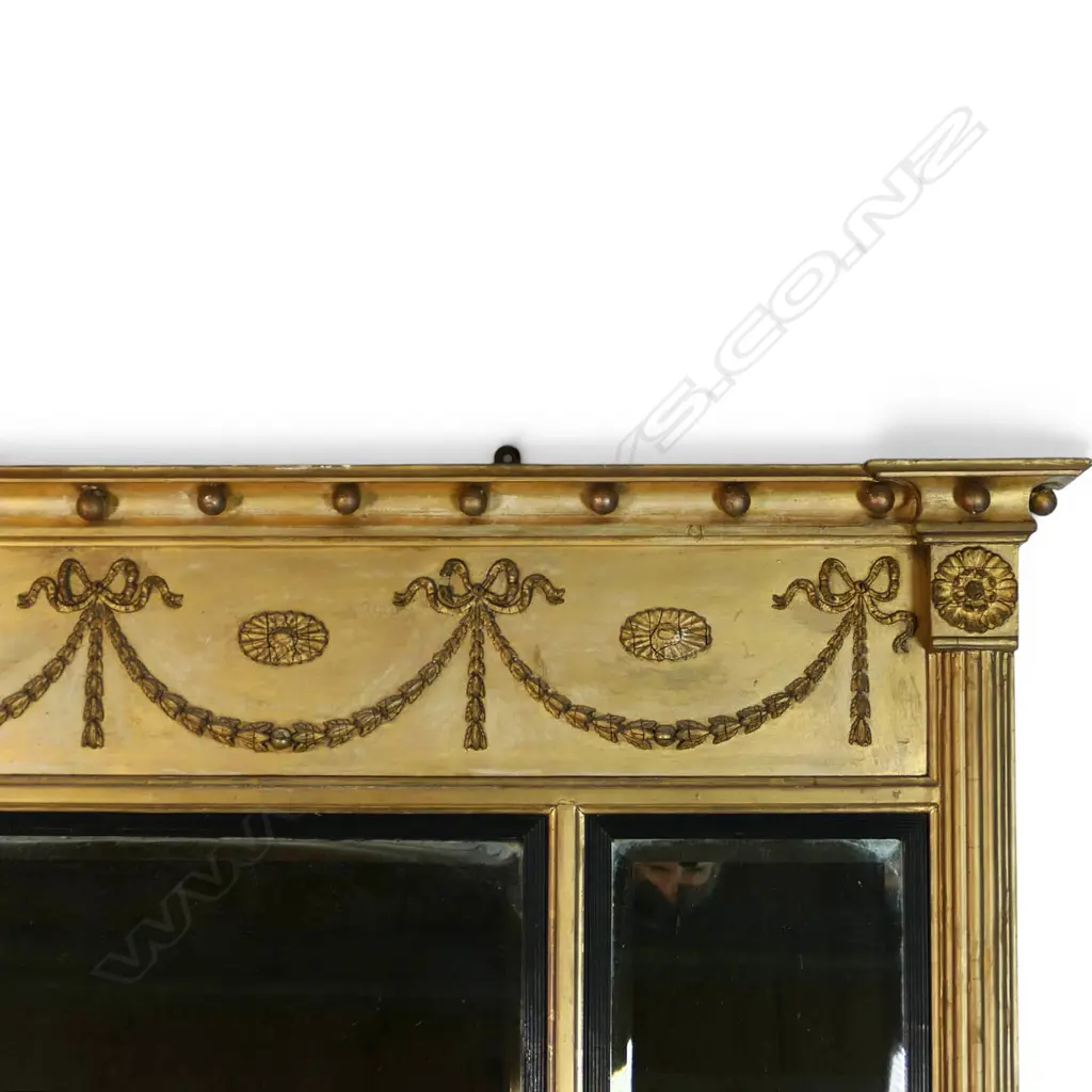 A Regency style gilt framed over-mantel mirror, Image 1++