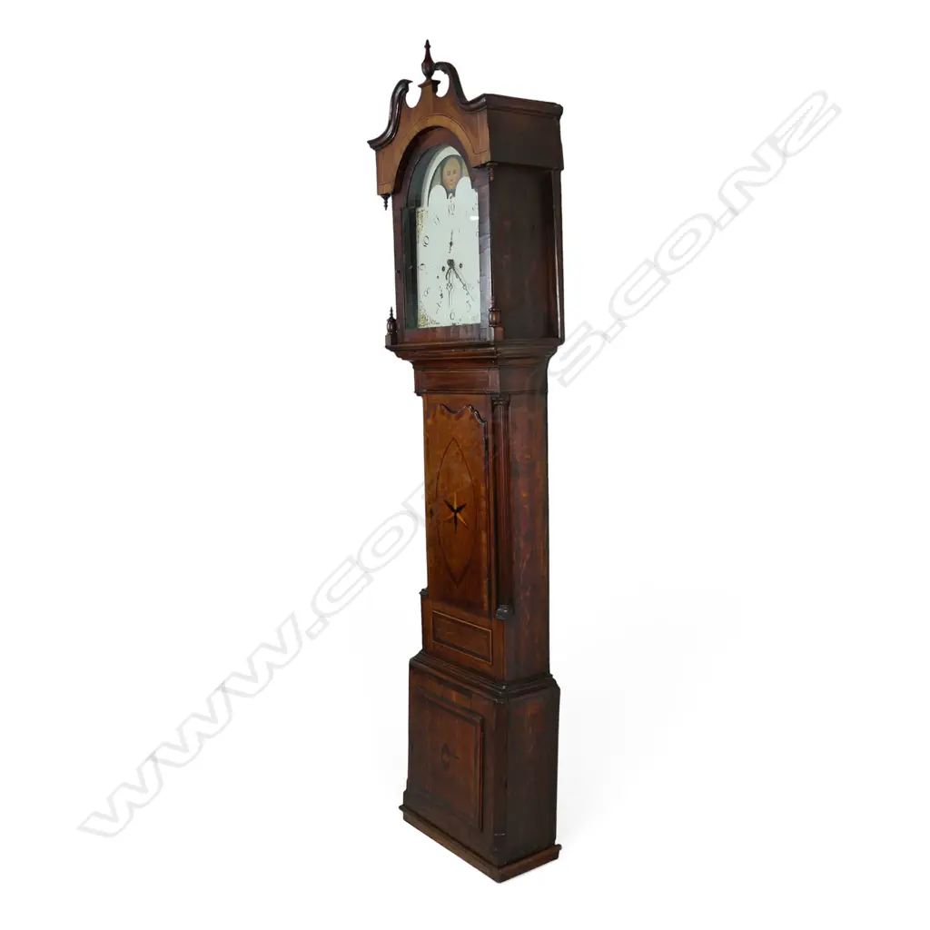 A 19thC oak long case clock, Image 1++