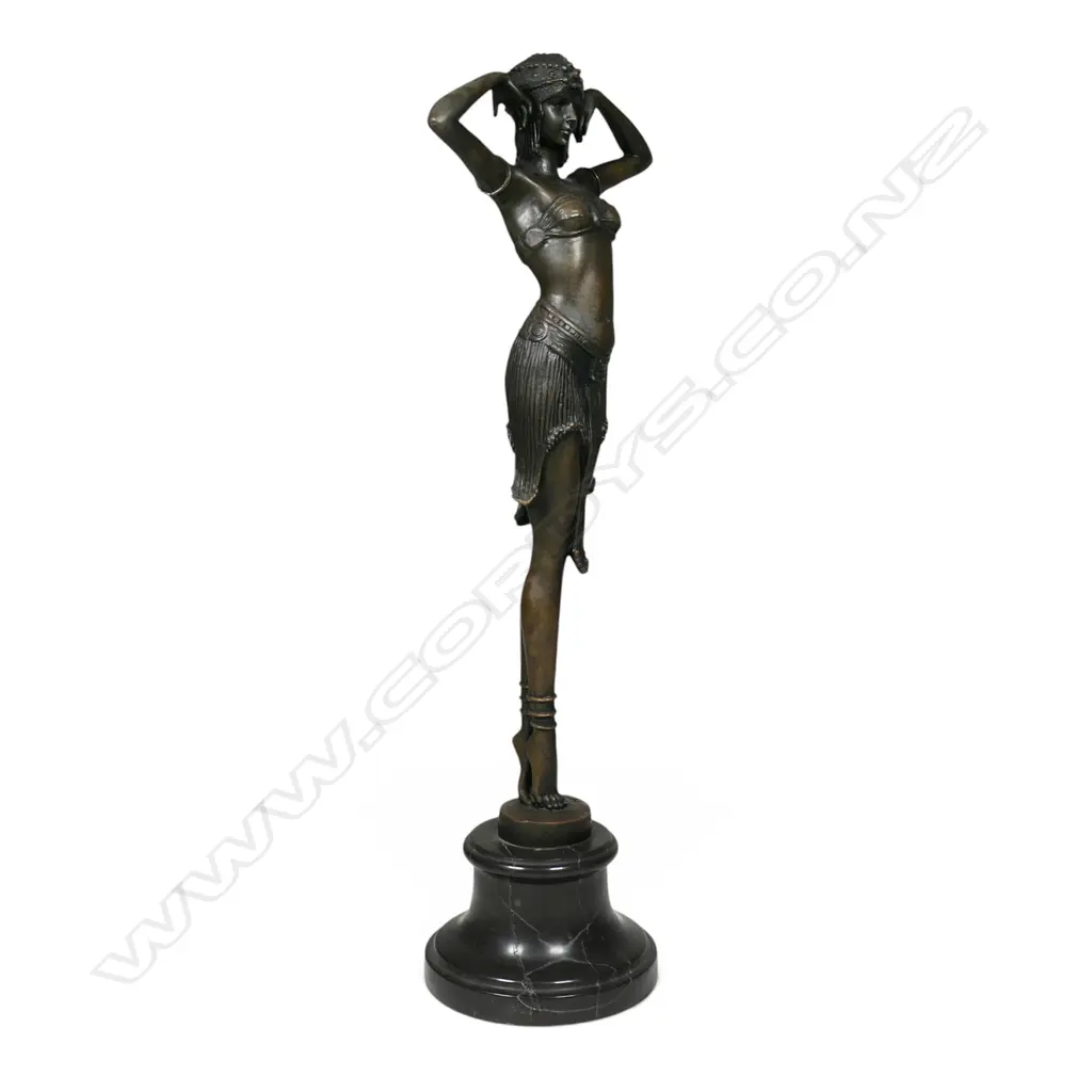 A modern Art Deco style bronze figurine of the ‘Scarab Dancer', Image 1++