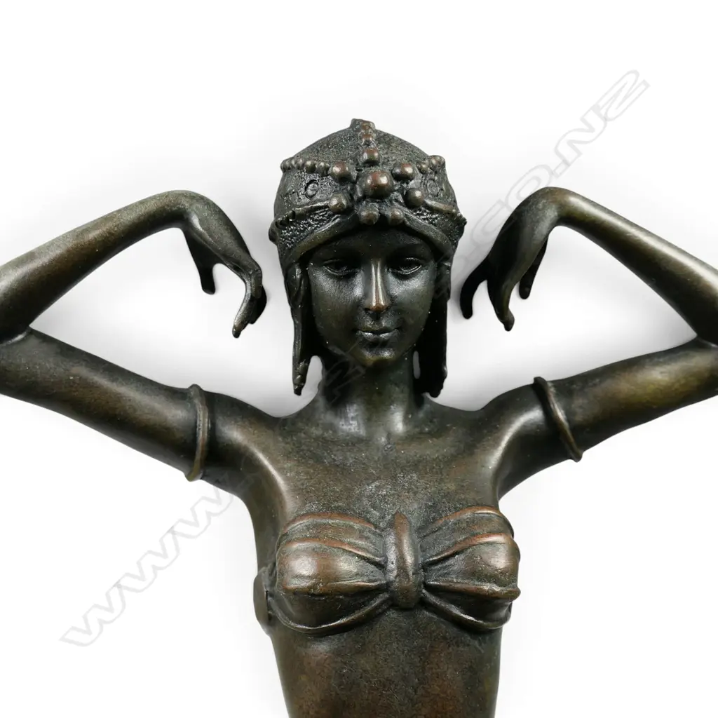 A modern Art Deco style bronze figurine of the ‘Scarab Dancer', Image 1++