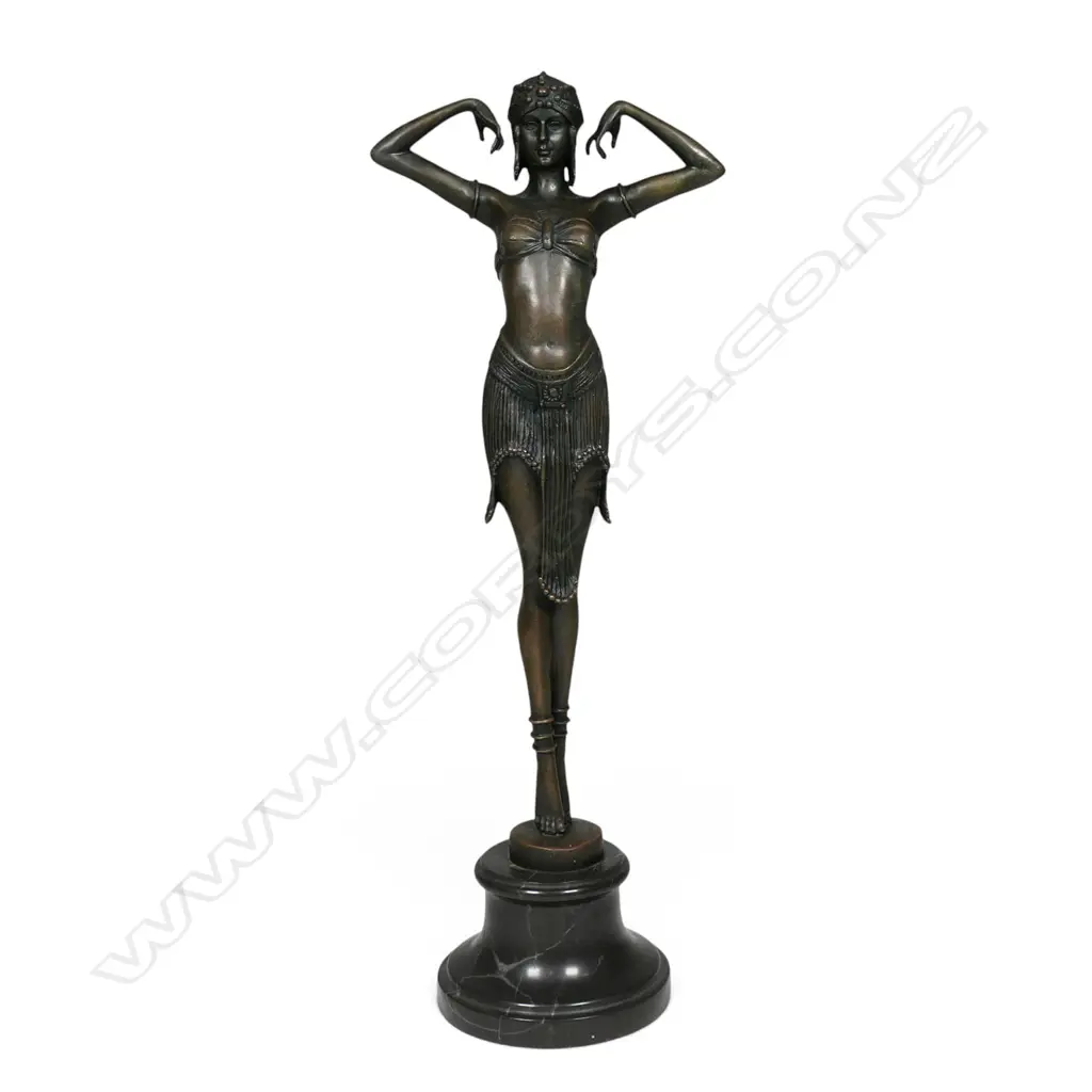 A modern Art Deco style bronze figurine of the ‘Scarab Dancer', Image 1++