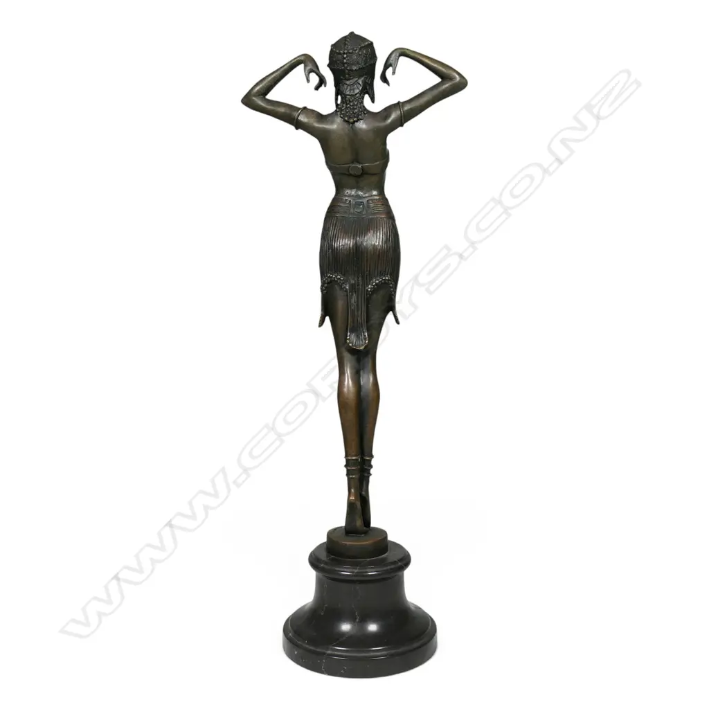 A modern Art Deco style bronze figurine of the ‘Scarab Dancer', Image 1++