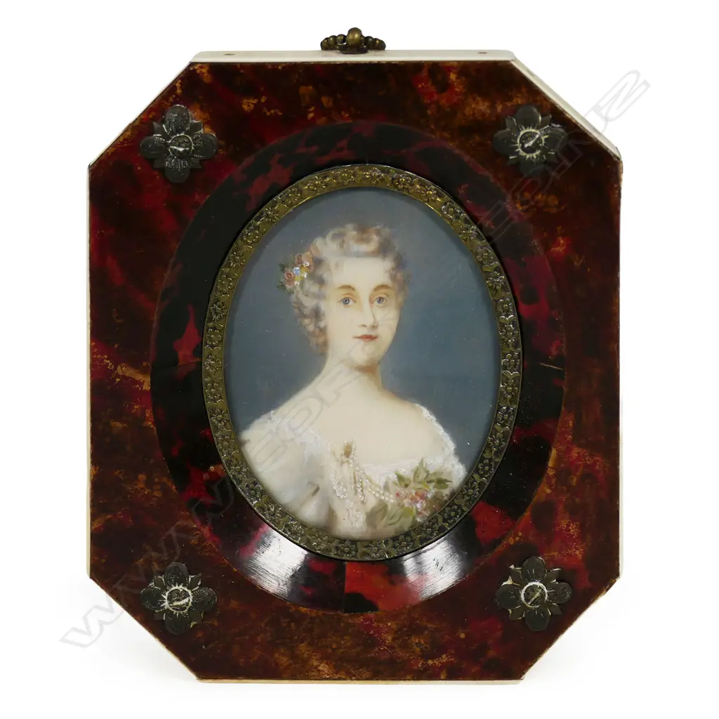 A vintage portrait miniature on ivory, Image 1++