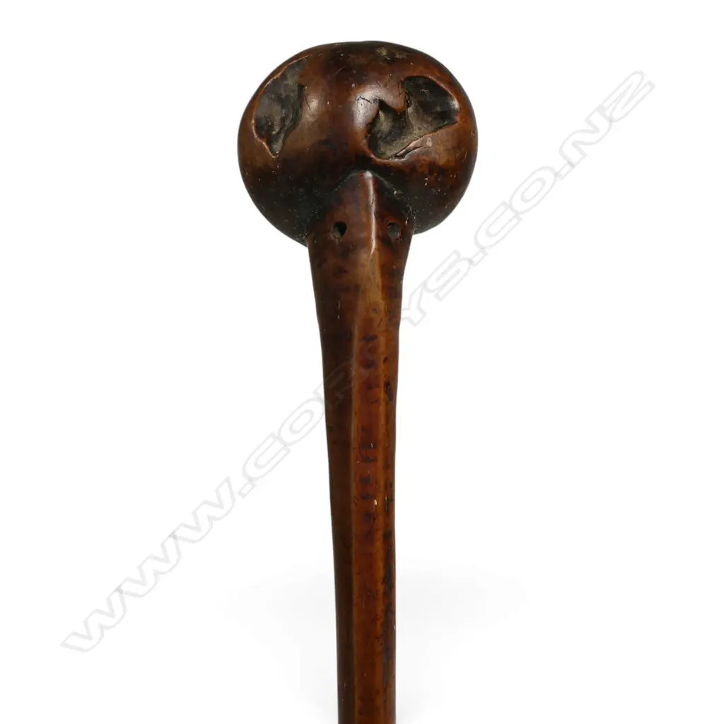 A 19thC African carved wooden Knobkerrie, Image 1++