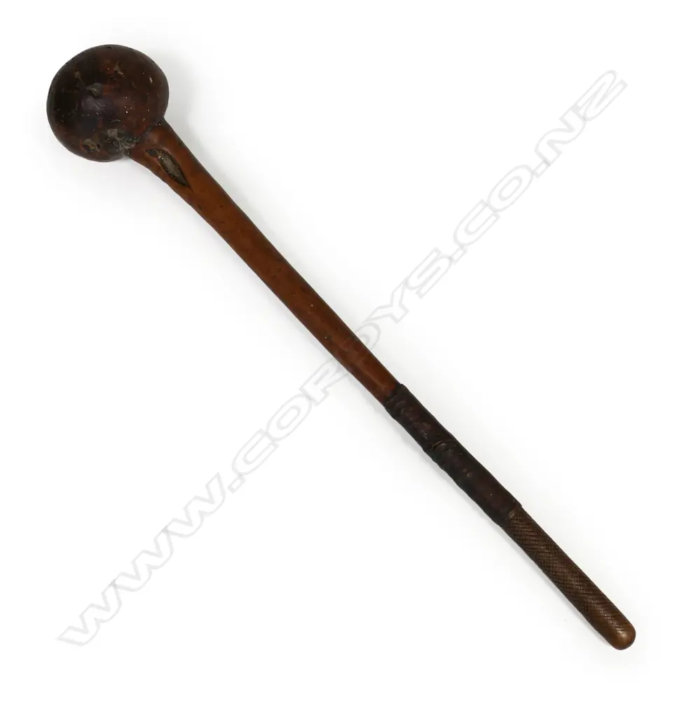 A 19thC African carved wooden Knobkerrie, Image 1++