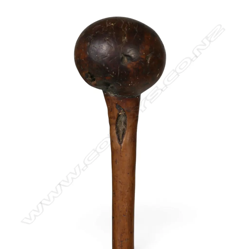 A 19thC African carved wooden Knobkerrie, Image 1++