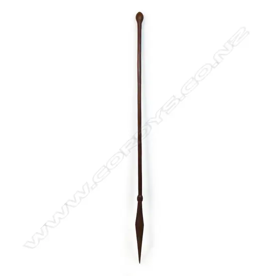 An old pacific long wooden staff,