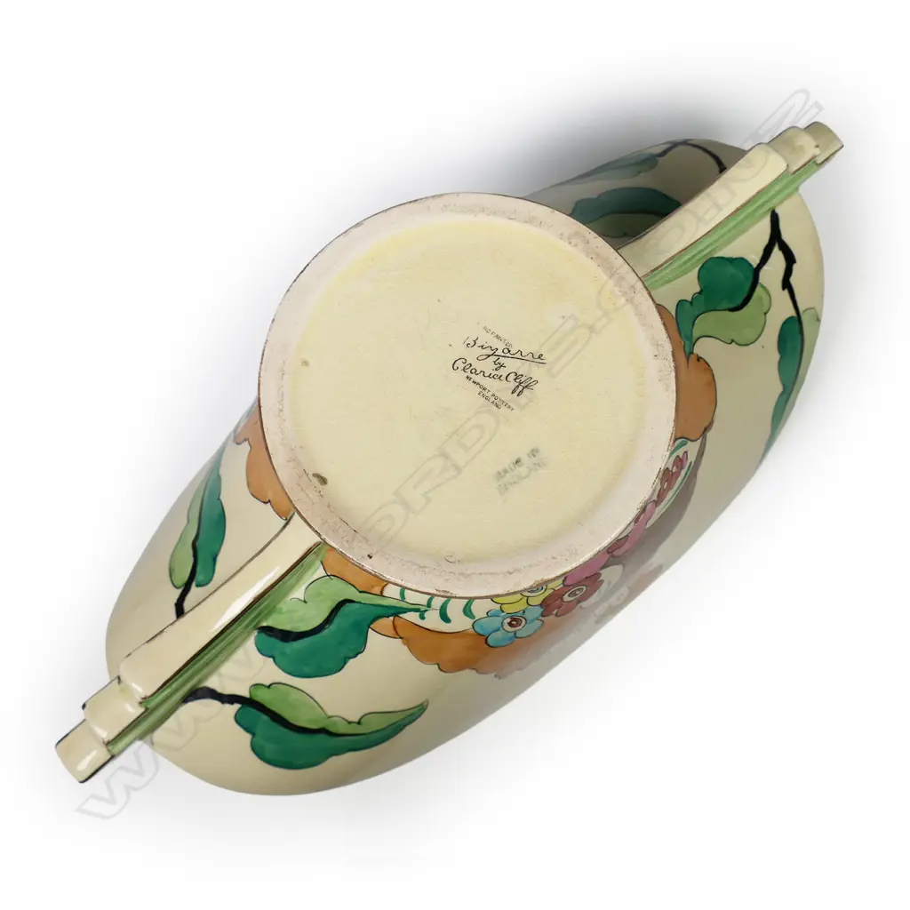 A Clarice Cliff Bizarre daffodil vase, Image 1++
