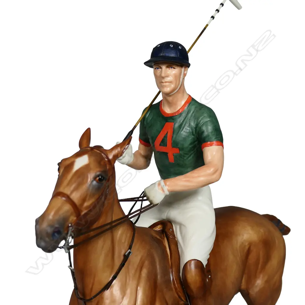 A Royal Worcester figurine of polo playing H.R.H. Duke of Edinburgh, Image 1++