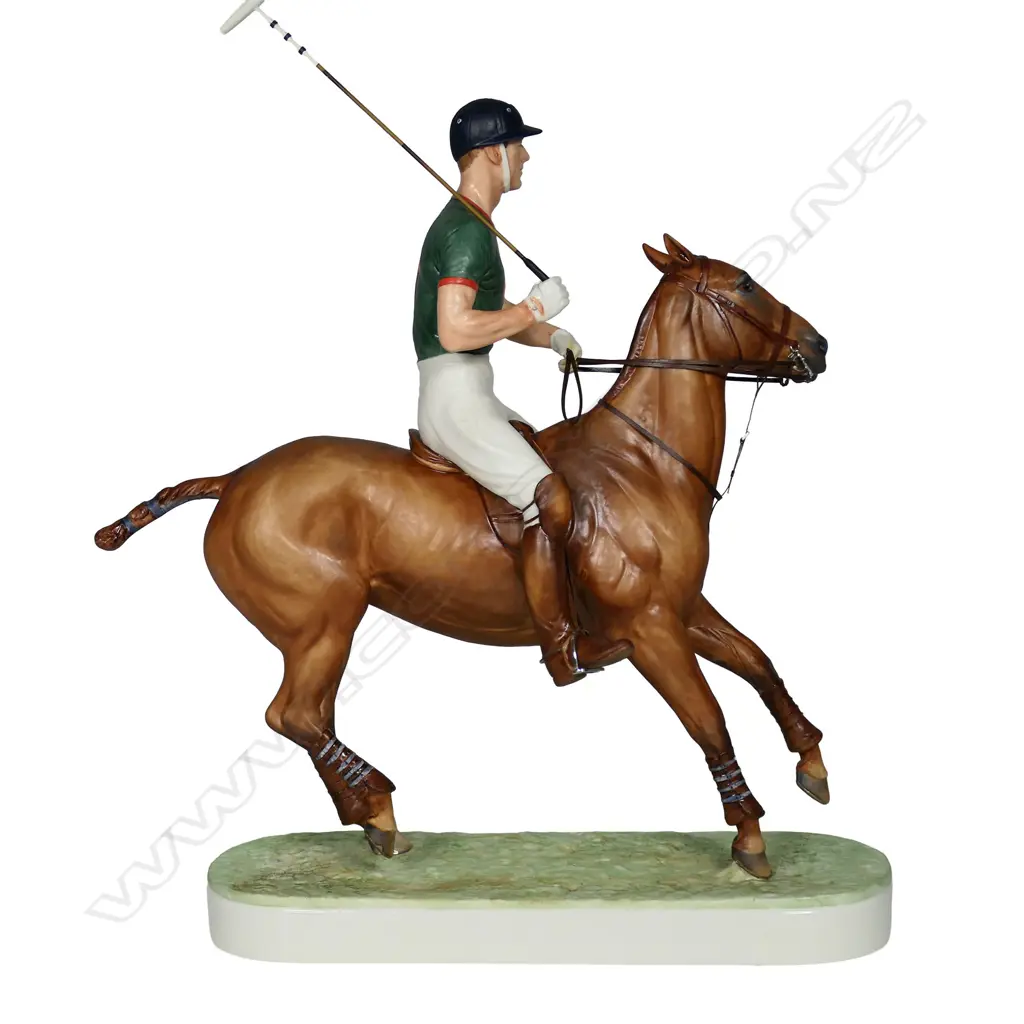 A Royal Worcester figurine of polo playing H.R.H. Duke of Edinburgh, Image 1++