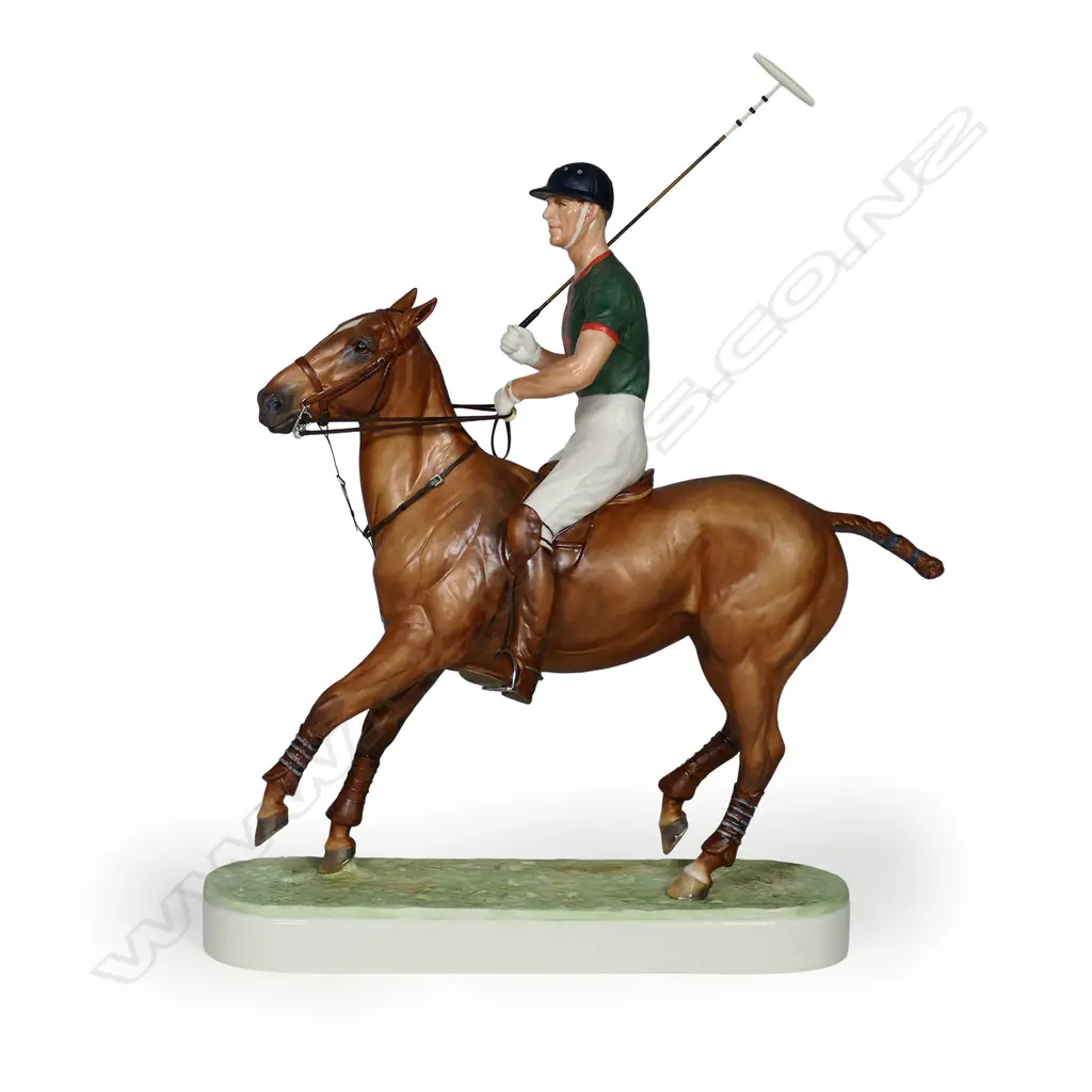 A Royal Worcester figurine of polo playing H.R.H. Duke of Edinburgh, Image 1++
