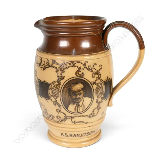A Victorian Doulton Lambeth portrait jug,