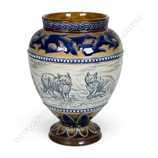 Royal Doulton stoneware Hannah Barlow sgraffito vase,