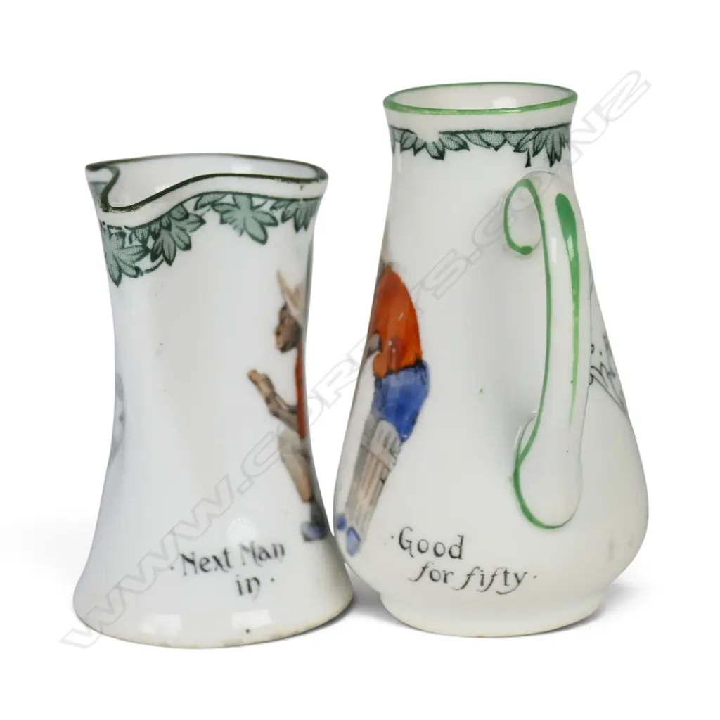 Two rare Royal Doulton miniature jugs 'The All Blacks Team', Image 1++