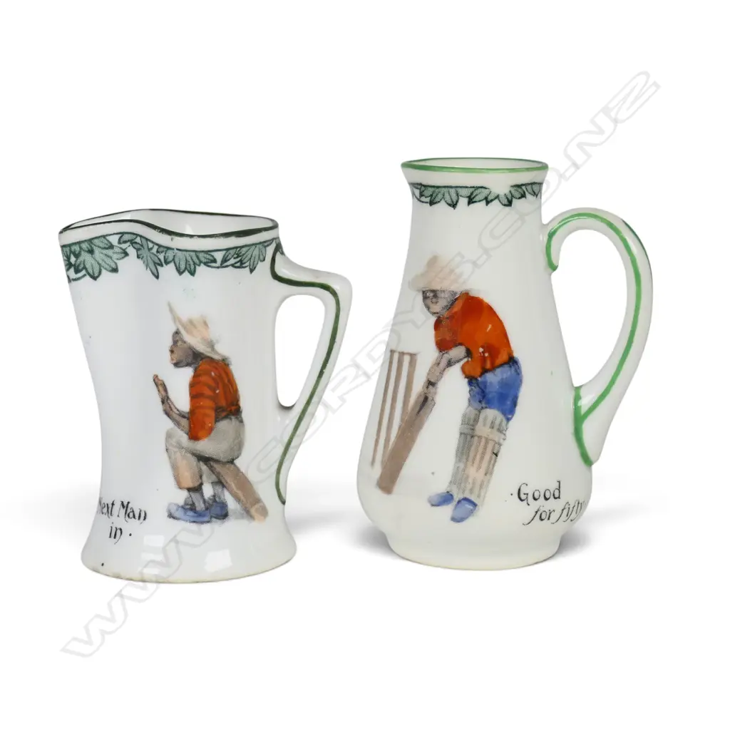 Two rare Royal Doulton miniature jugs 'The All Blacks Team', Image 1++
