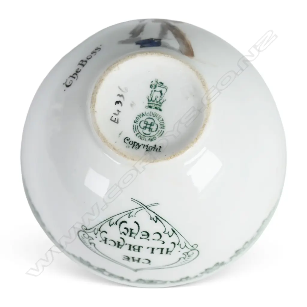 A rare Royal Doulton porcelain 'All Blacks Team' sugar bowl, Image 1++