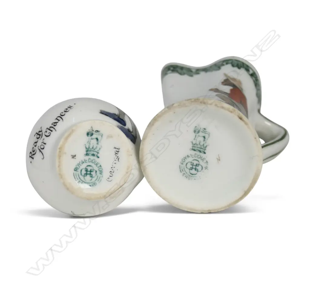 Two rare Royal Doulton 'The All Blacks Team' miniature jugs, Image 1++