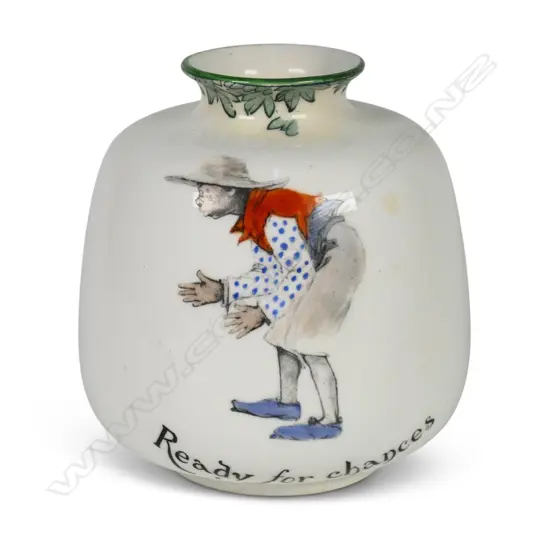 A rare Royal Doulton 'The All Blacks Team' vase,