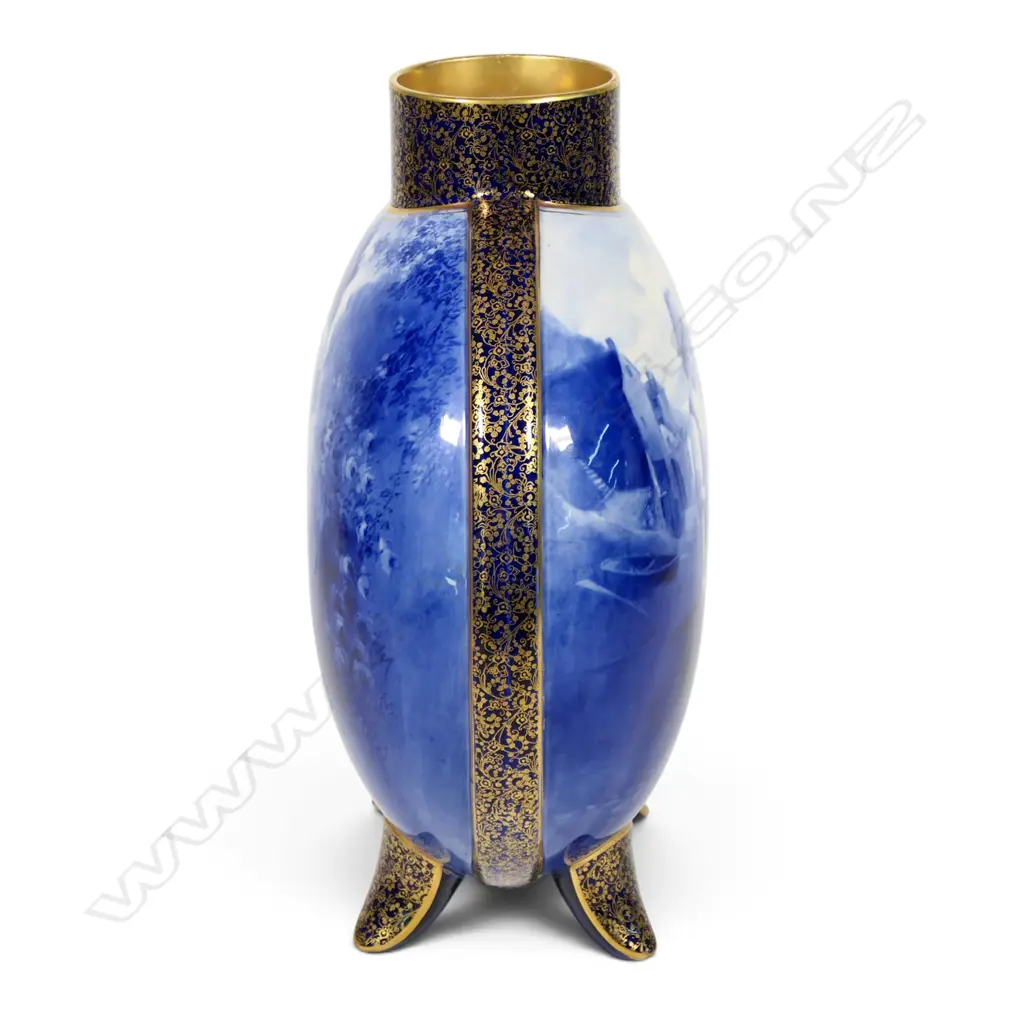 A Royal Doulton Blue Children 'moon flask' vase, Image 1++