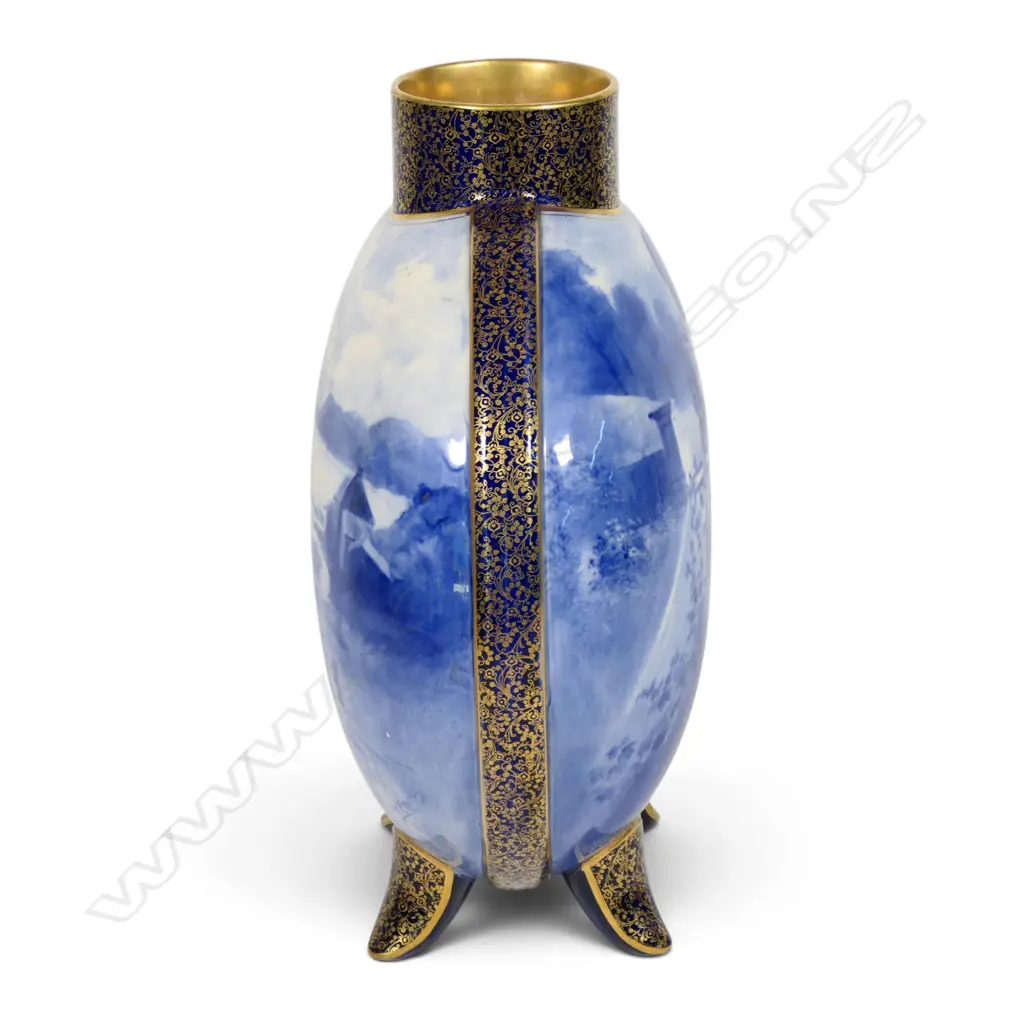 A Royal Doulton Blue Children 'moon flask' vase, Image 1++