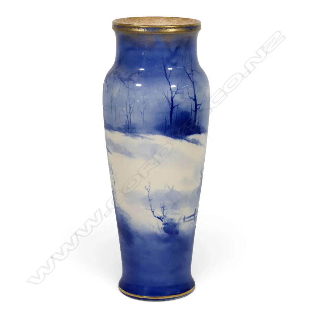 A Royal Doulton tall Blue Children vase, Image 1++