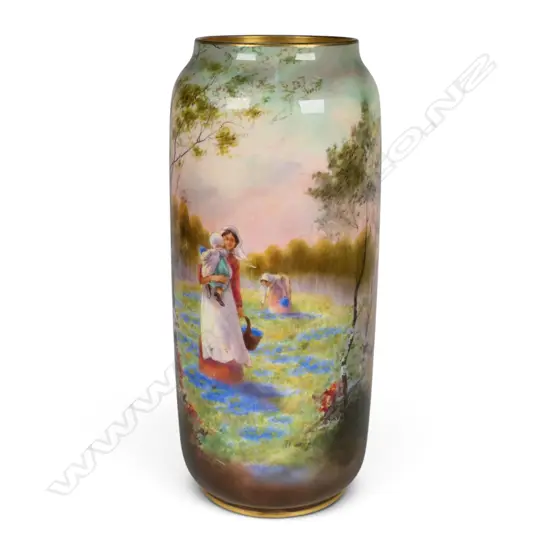 A Royal Doulton hand painted vase,