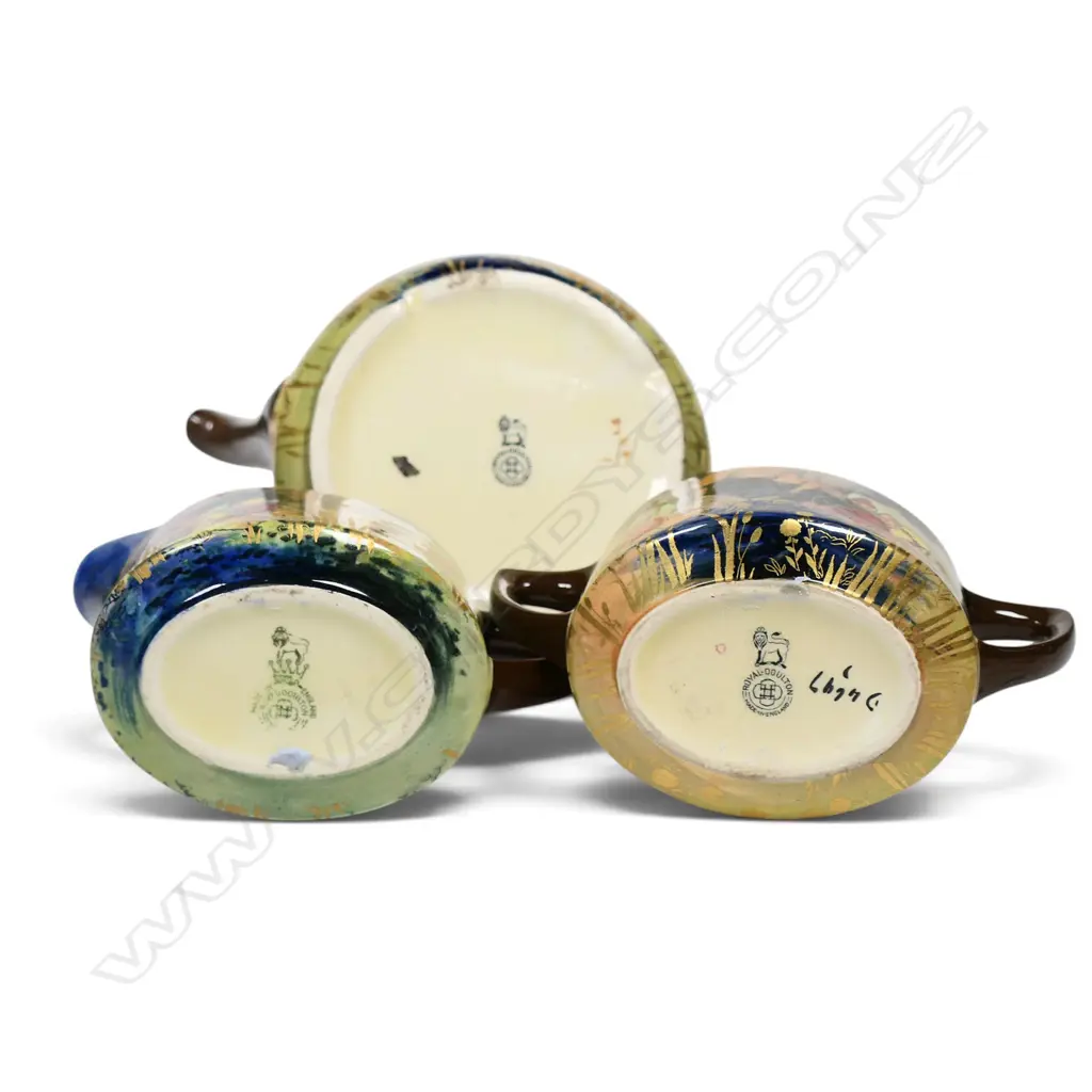 A Royal Doulton Gnomes three piece tea set, Image 1++
