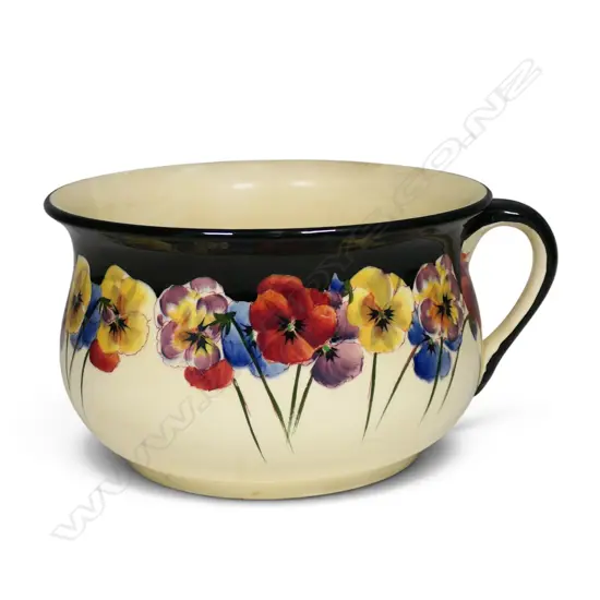 A rare Royal Doulton Pansy chamber pot,