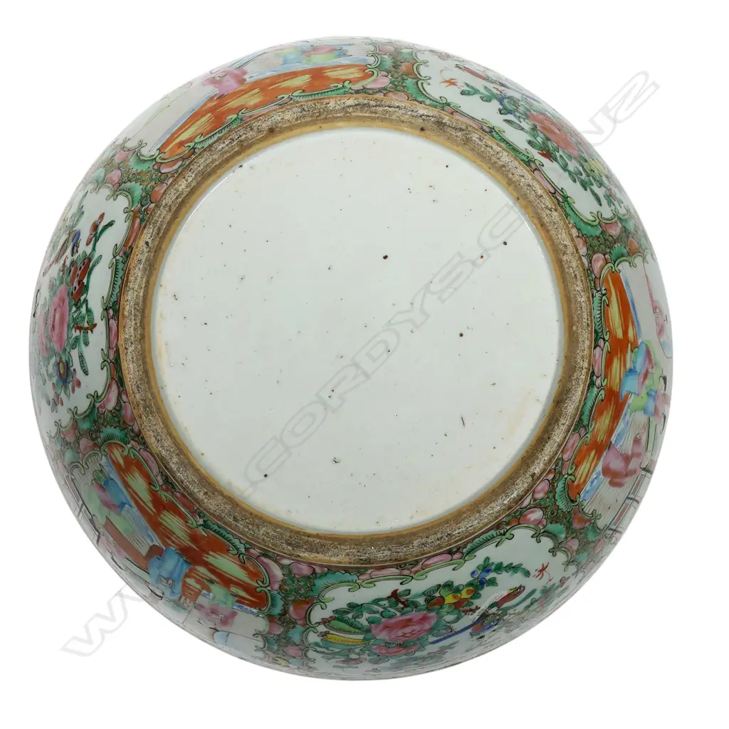 An old (c.1900) Chinese Canton enamel famille rose punch bowl, Image 1++
