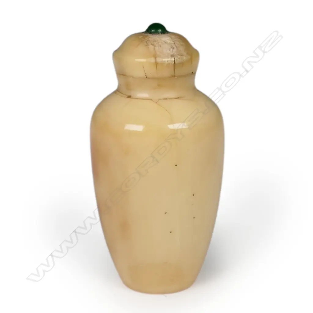 Qing dynasty carved ivory snuff bottle, Image 1++