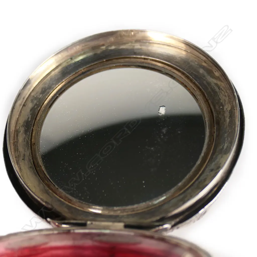A rare novelty late Victorian silver and ruby glass owl powder jar, Image 1++