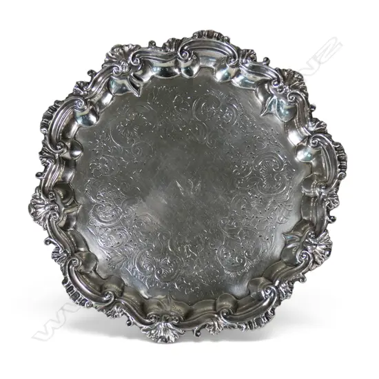 A William IV silver small salver,
