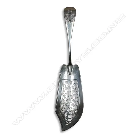 A Victorian silver fish slice,