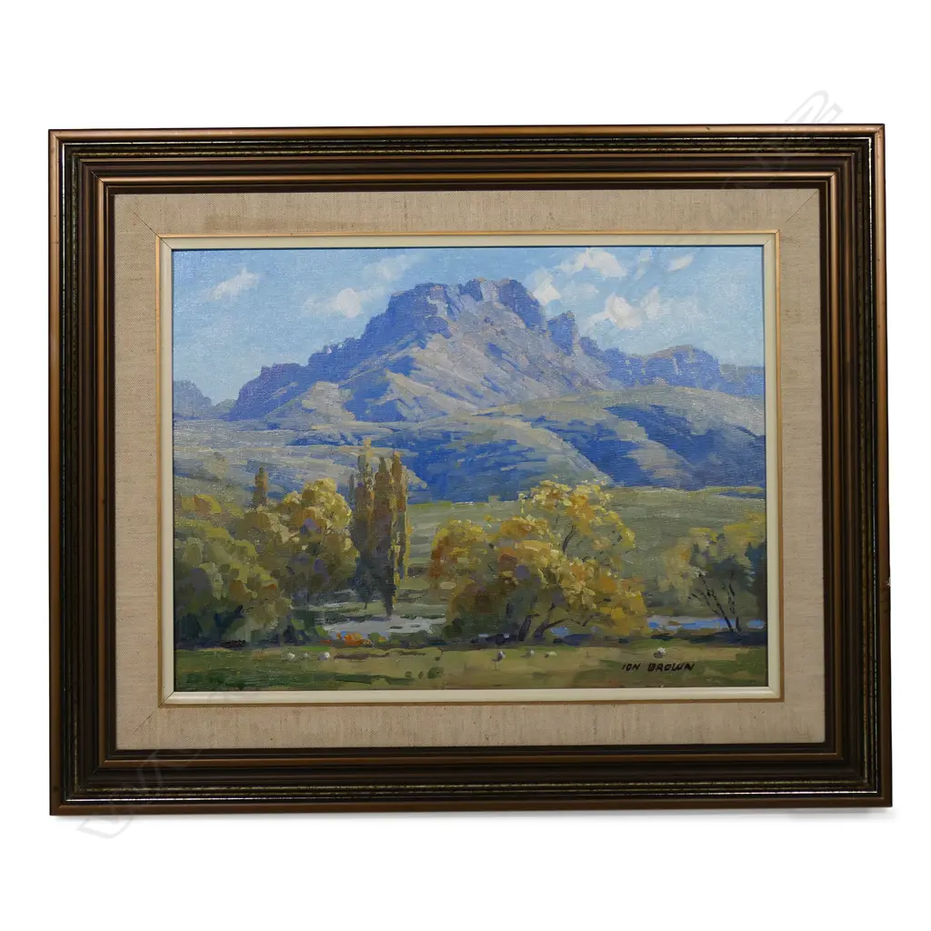 Ion Brown (NZ 1942-) 'Autumn Te Mata Peak', Image 1++