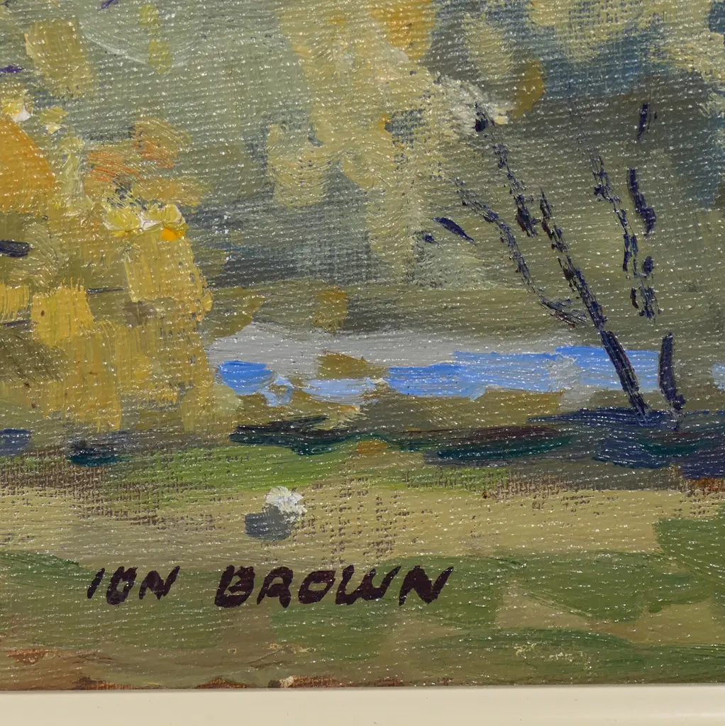 Ion Brown (NZ 1942-) 'Autumn Te Mata Peak', Image 1++