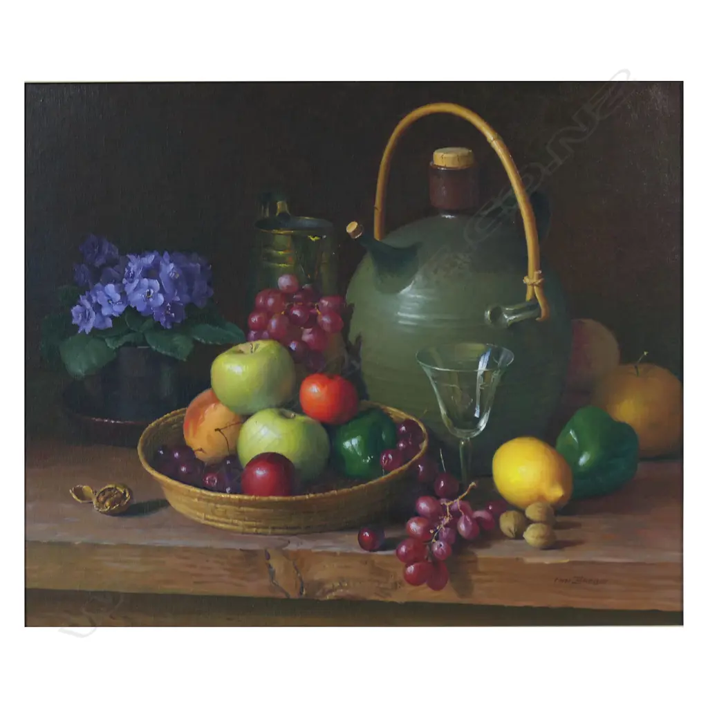 Ion Brown (NZ 1942-) - Untitled (Still life with fruit), Image 1++