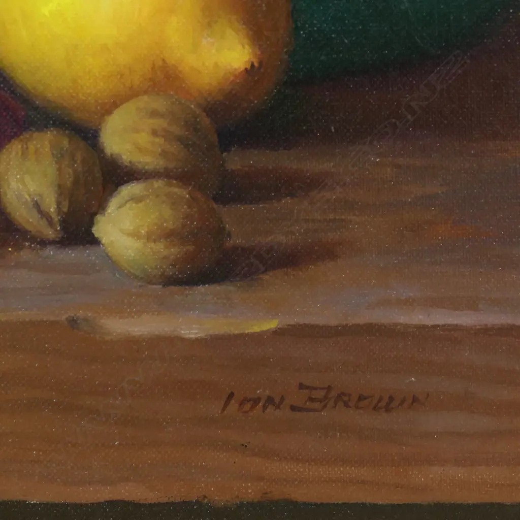 Ion Brown (NZ 1942-) - Untitled (Still life with fruit), Image 1++