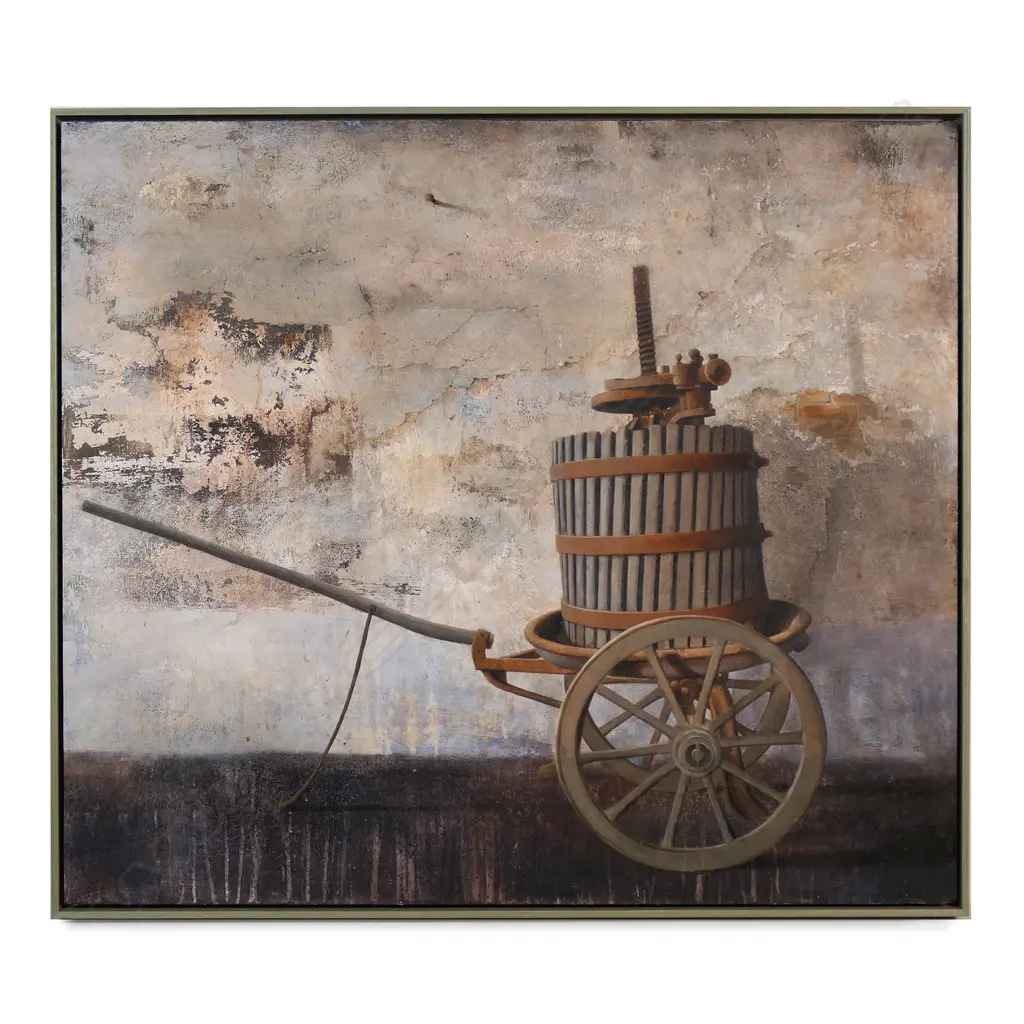 Andrea Mazzoli (Italy 20th Century), 'Vecchio torchio d'uva, Image 1++