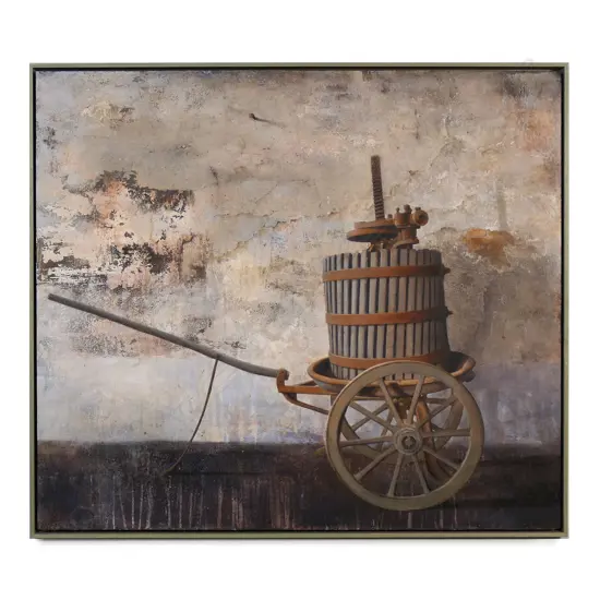 Andrea Mazzoli (Italy 20th Century), 'Vecchio torchio d'uva,