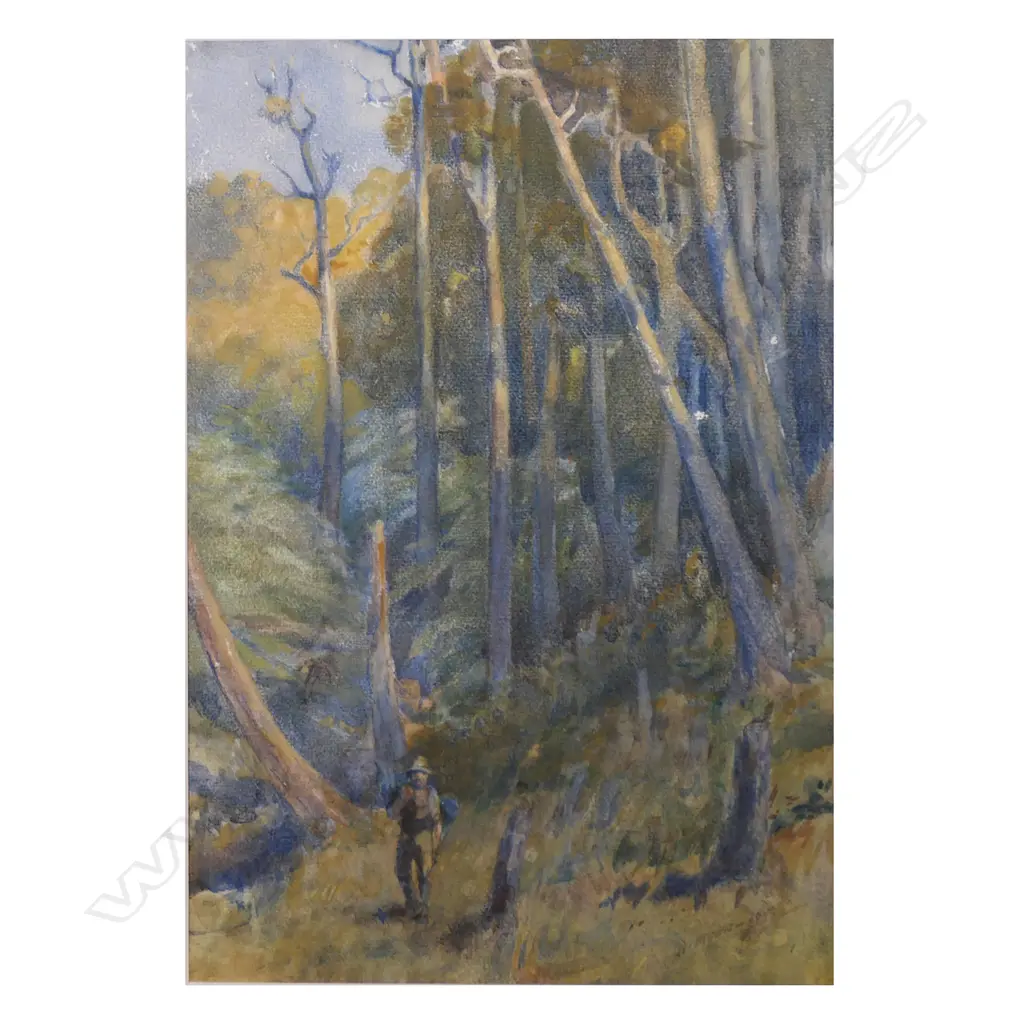 Horace Moore-Jones (UK/NZ 1868- 1922) 'Waitakere Landscape' Image 1++
