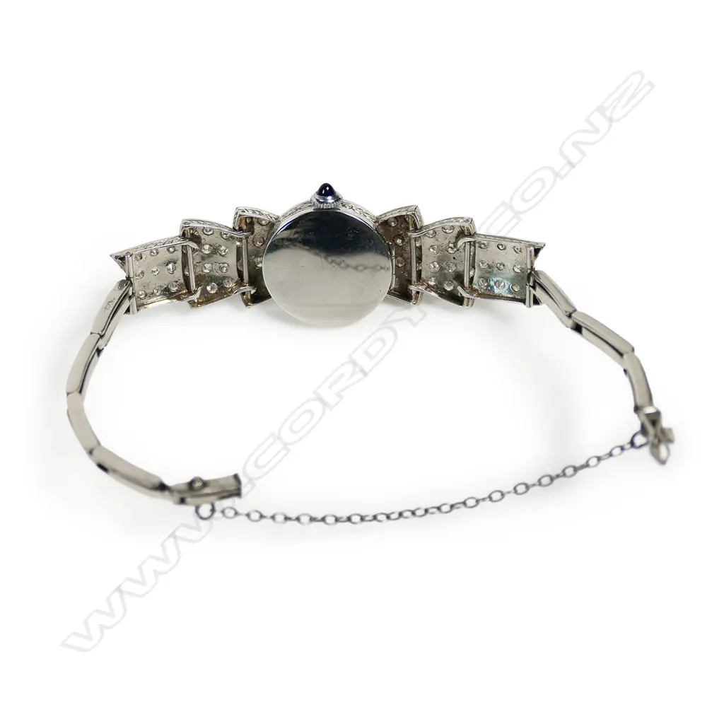 An Art Deco platinum and diamond ladies cocktail watch, Image 1++
