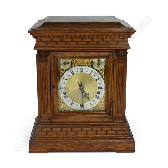 A 19thC bracket clock,